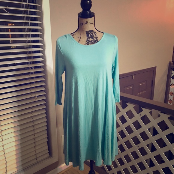 turquoise tunic dress